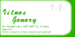 vilmos gomory business card